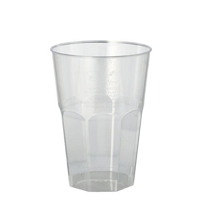 Les verres Starpak 20 pour caipirinha (0,3 l, Ø 8 cm, 11 cm) sont des verres en plastique PS transparents dont le fond présente un motif à facettes – parfaits pour servir des boissons lors de fêtes et d'événements ; lot de 20 emballés sous film thermorétractable.