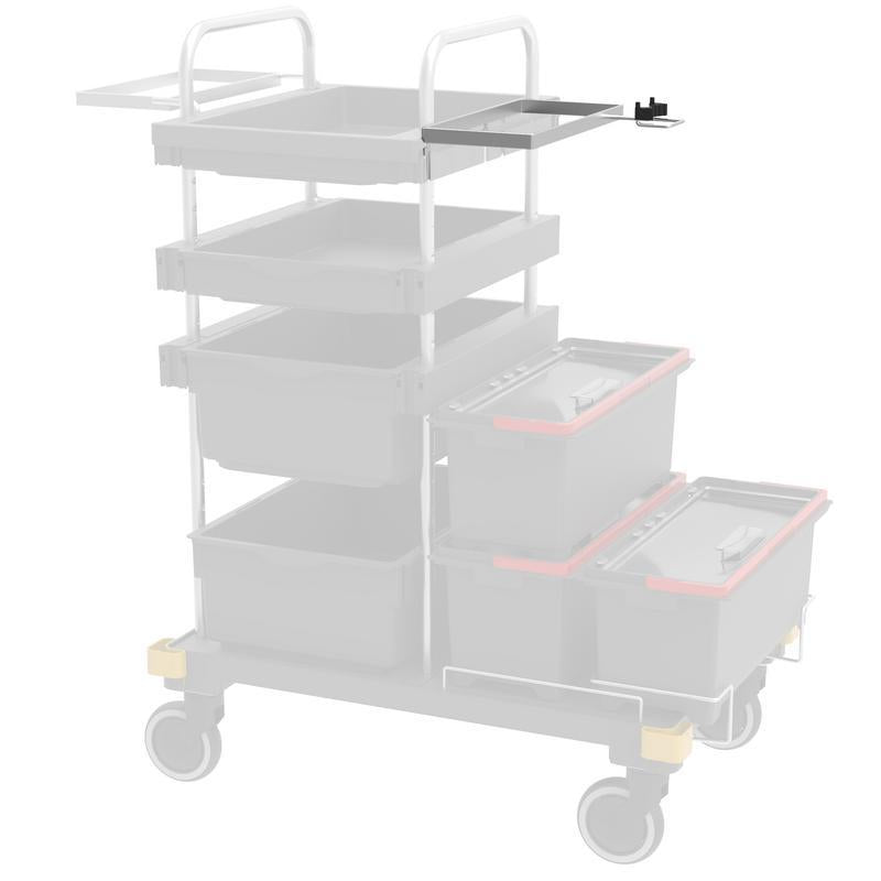 Support VERMOP pour centre chimique avec support poignée sur traverse, 34 x 27 x 9 cm