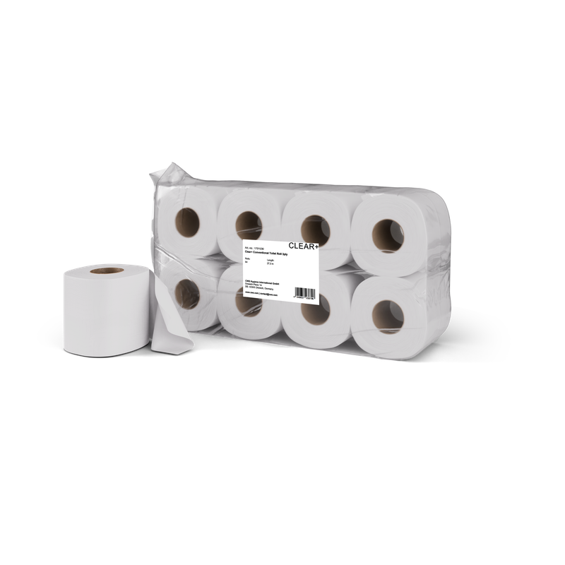 Clear+ Toilettenpapier Standard-Rollen 3-lagig, 64 Rollen
