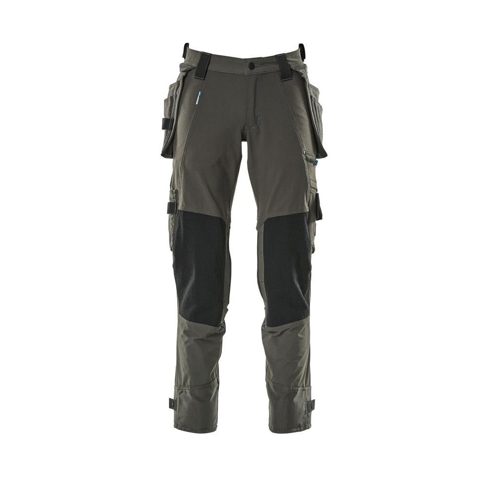Pantalon avec poches suspendues, pantalon stretch, anthracite foncé