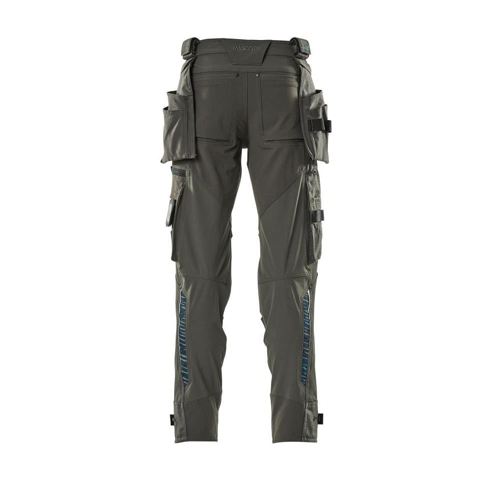 Pantalon avec poches suspendues, pantalon stretch, anthracite foncé