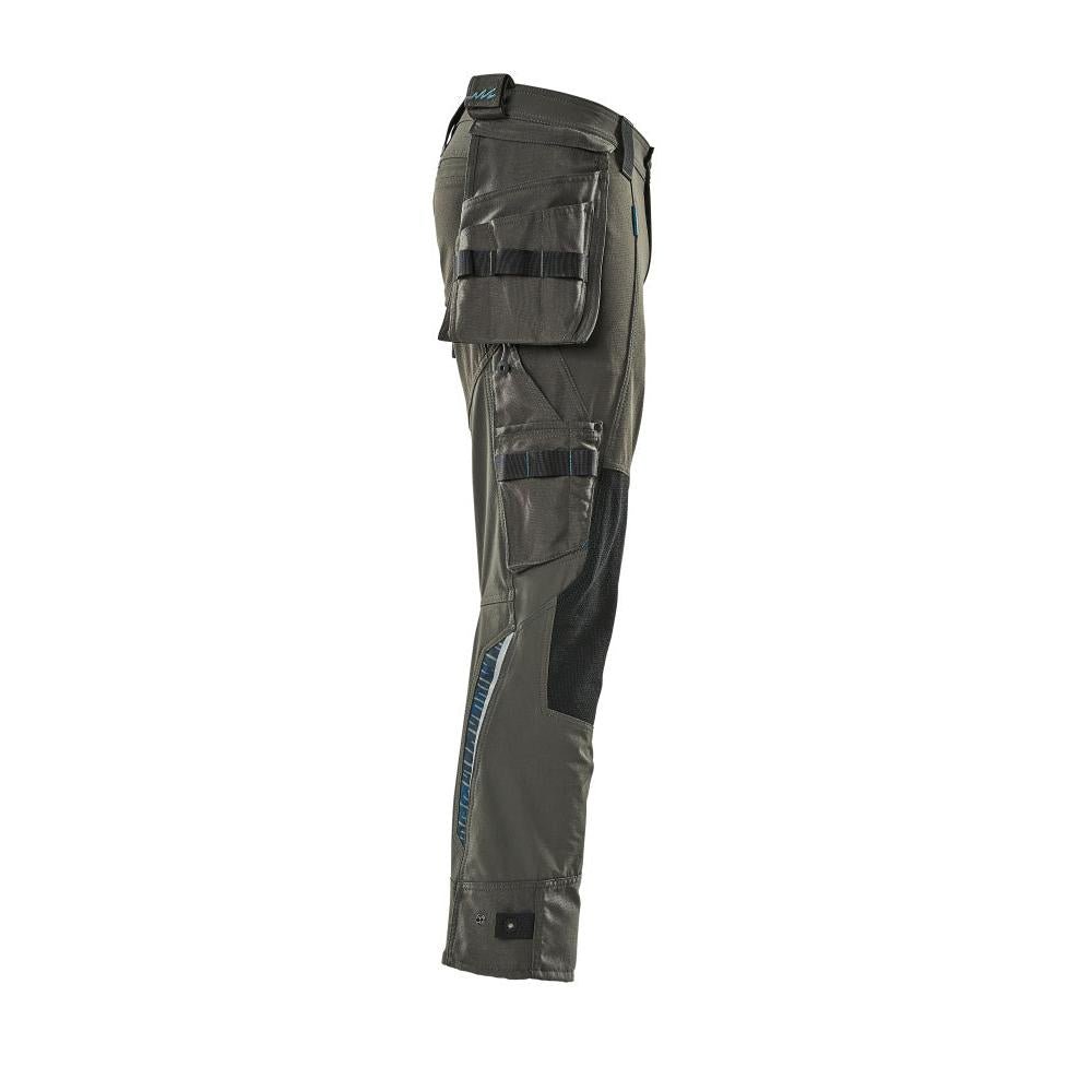 Pantalon avec poches suspendues, pantalon stretch, anthracite foncé