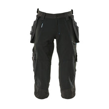 Pantalon trois-quarts, poches suspendues, pantalon trois-quarts stretch, noir