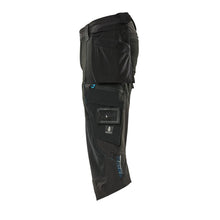 Pantalon trois-quarts, poches suspendues, pantalon trois-quarts stretch, noir