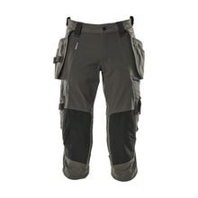 Pantalon trois-quarts, poches suspendues, pantalon trois-quarts stretch, anthracite foncé