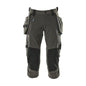 Pantalon trois-quarts, poches suspendues, pantalon trois-quarts stretch, anthracite foncé