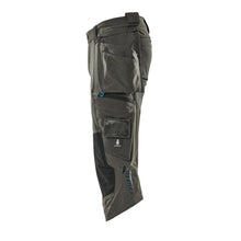 Pantalon trois-quarts, poches suspendues, pantalon trois-quarts stretch, anthracite foncé