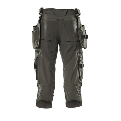 Pantalon trois-quarts, poches suspendues, pantalon trois-quarts stretch, anthracite foncé