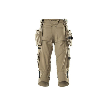 Pantalon trois-quarts, poches suspendues, pantalon trois-quarts stretch, kaki clair