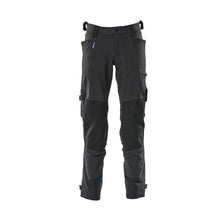 Pantalon avec poches genoux en Dyneema, pantalon stretch, noir-bleu