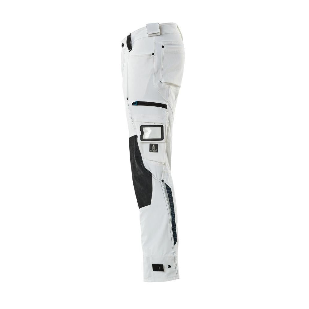 Pantalon avec poches genoux en Dyneema, pantalon stretch, blanc