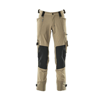 Pantalon avec poches genoux en Dyneema, pantalon stretch, kaki clair