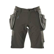 Short, poches suspendues amovibles, short artisan stretch, anthracite foncé