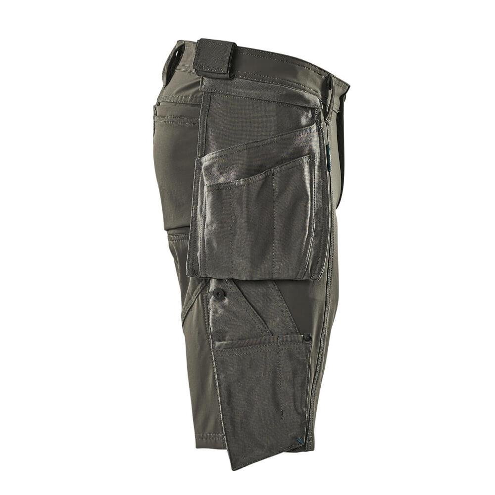 Short, poches suspendues amovibles, short artisan stretch, anthracite foncé