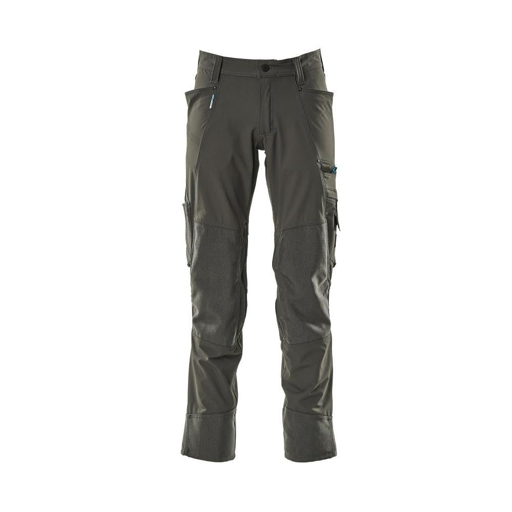 Pantalon avec poches genoux, stretch, pantalon clair, anthracite foncé