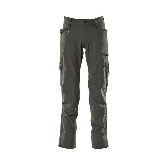 Pantalon avec poches genoux, stretch, pantalon clair, anthracite foncé