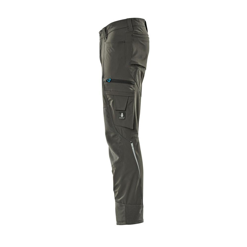 Pantalon avec poches genoux, stretch, pantalon clair, anthracite foncé