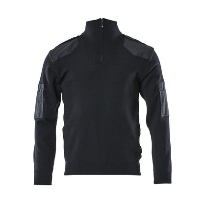 Pull tricoté avec renforts, pull tricoté en laine