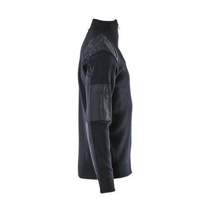 Pull tricoté avec renforts, pull tricoté en laine