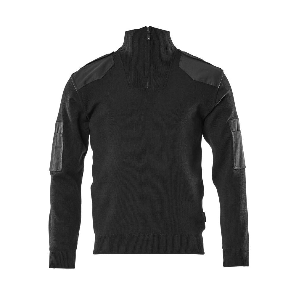 Pull tricoté avec renforts, pull tricoté en laine