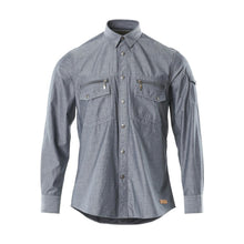 Chemise en chambray avec doublure en mesh, denim foncé lavé