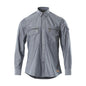 Chemise en chambray avec doublure en mesh, denim foncé lavé