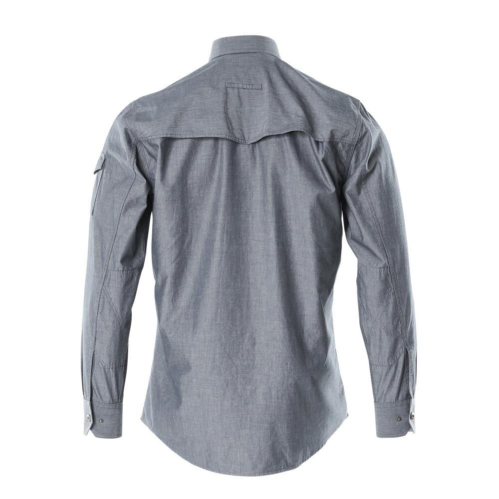 Chemise en chambray avec doublure en mesh, denim foncé lavé