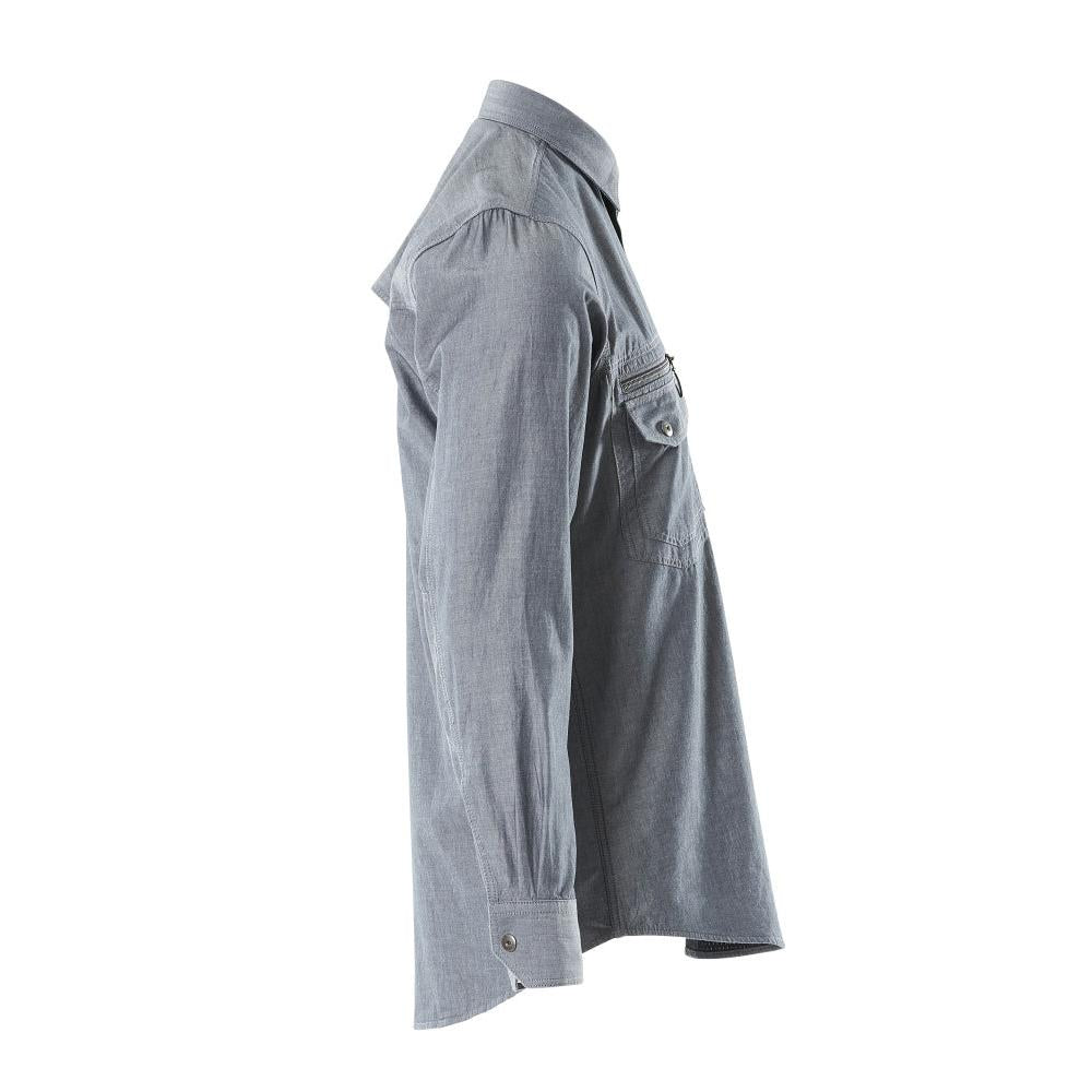 Chemise en chambray avec doublure en mesh, denim foncé lavé
