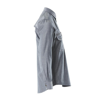 Chemise en chambray avec doublure en mesh, denim foncé lavé