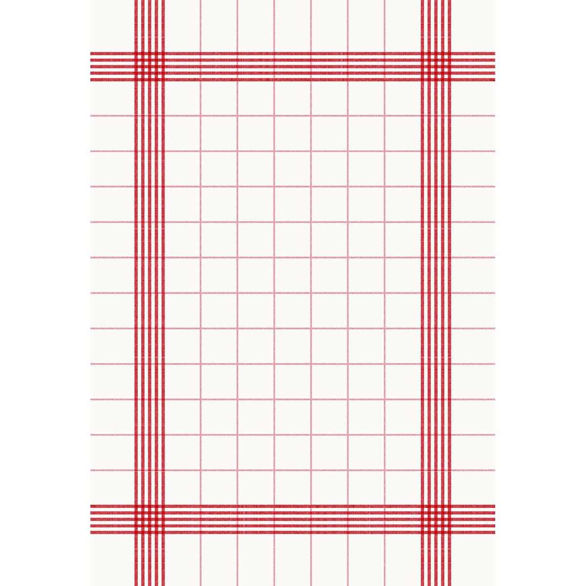 Les serviettes de table Duni GmbH 38x54 cm, rouge - paquet de 50 présentent un élégant motif en grille rouge sur fond blanc, idéales pour les événements en tant que serviettes ou serviettes de toilette élégantes pour rehausser votre table dressée.