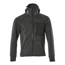 Sweat-shirt à capuche, sweat-shirt à capuche zippé, noir chiné/noir