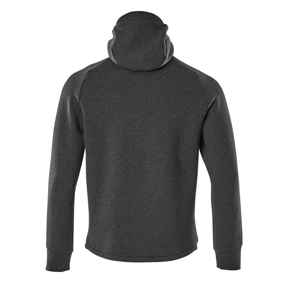 Sweat-shirt à capuche, sweat-shirt à capuche zippé, noir chiné/noir