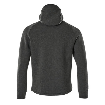 Sweat-shirt à capuche, sweat-shirt à capuche zippé, noir chiné/noir