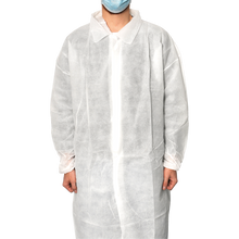 MaiMed-Coat V, manteau visiteur en polaire avec 4 boutons-pression, env. 120 cm