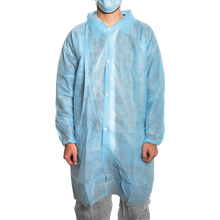 MaiMed-Coat V, manteau visiteur en polaire avec 4 boutons-pression, env. 120 cm