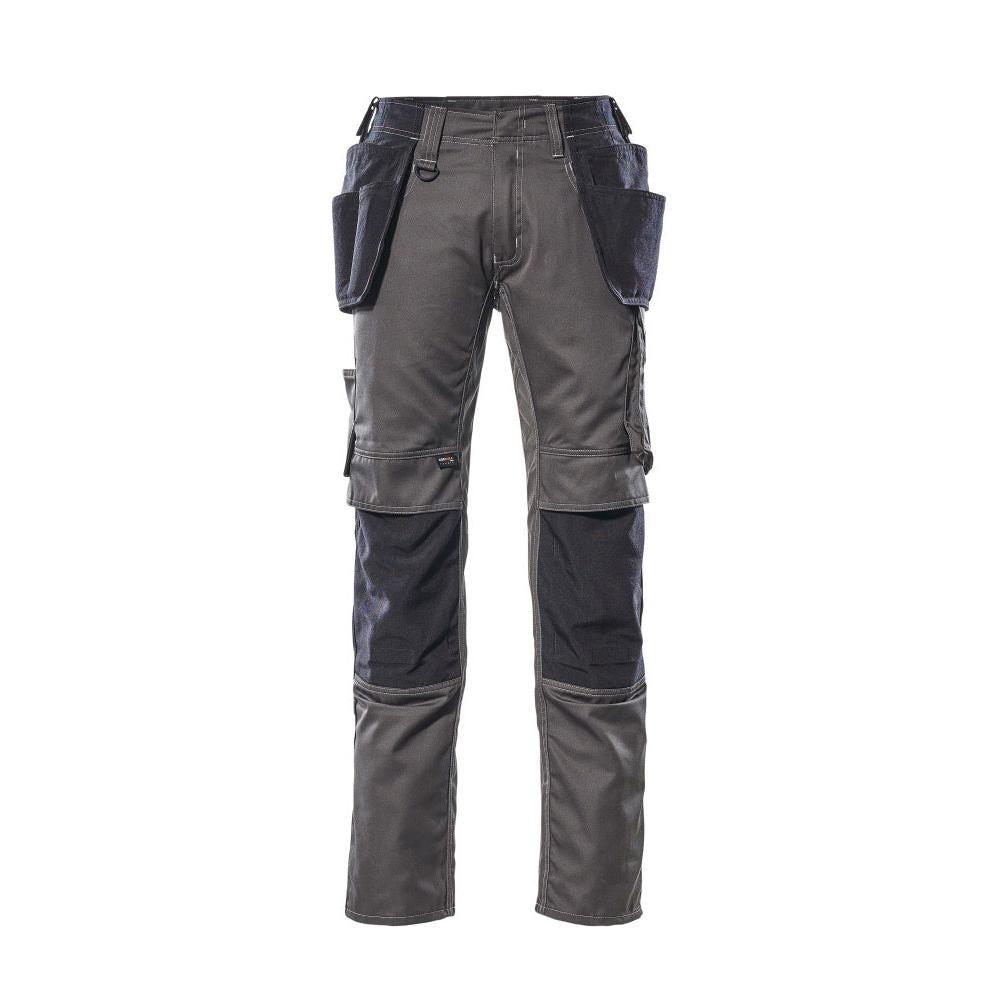 Pantalon avec poches suspendues, pantalon léger, anthracite foncé/noir