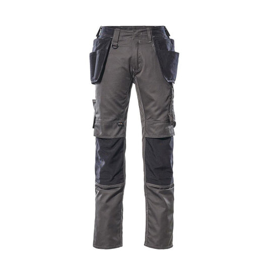 Pantalon avec poches suspendues, pantalon léger, anthracite foncé/noir