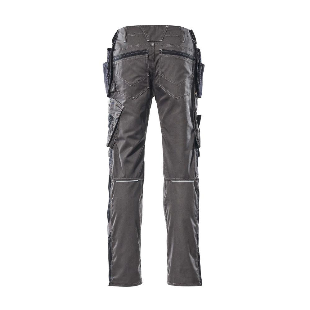 Pantalon avec poches suspendues, pantalon léger, anthracite foncé/noir