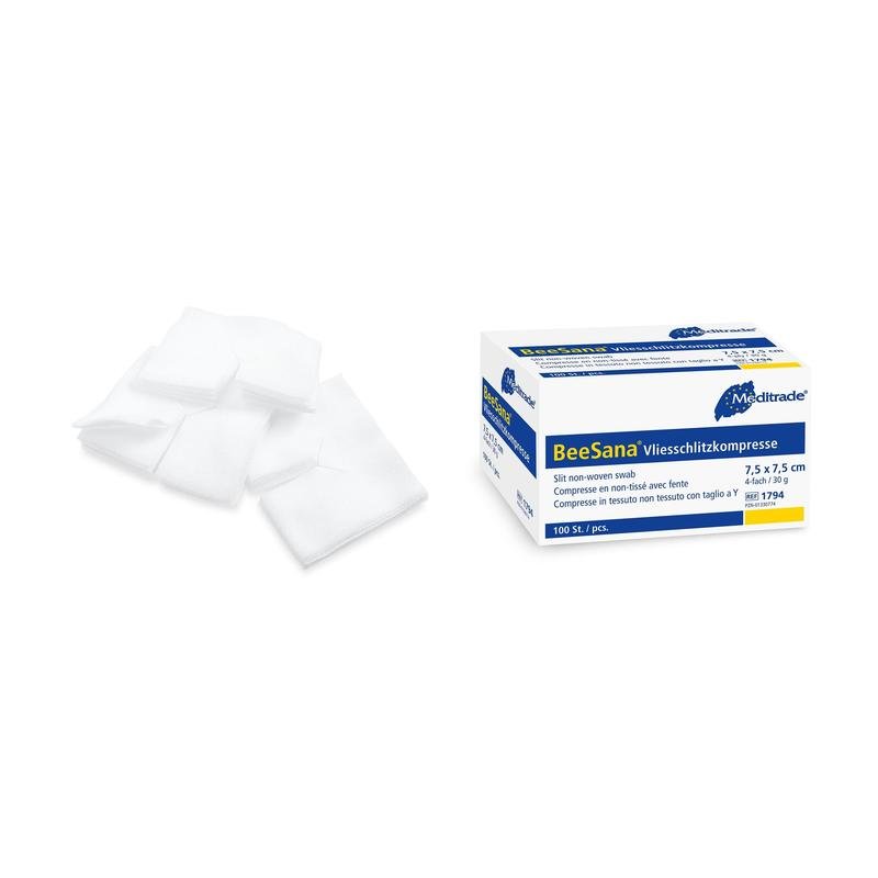 Compresse fendue en polaire BeeSana®, non stérile, 4 fois