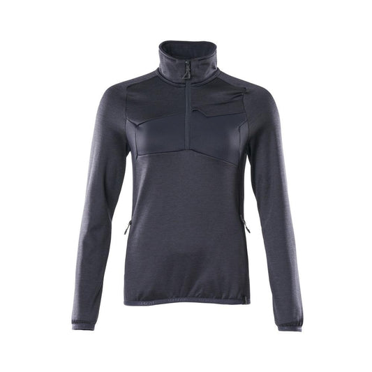 Pull polaire avec fermeture éclair courte, veste micropolaire femme
