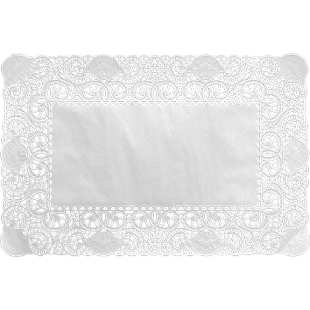 Le papier dentelle Duni GmbH 25x35 cm, blanc, a un centre simple et un bord dentelé orné - idéal pour des décorations élégantes. Vendu en paquet de 250 napperons en papier de haute qualité.