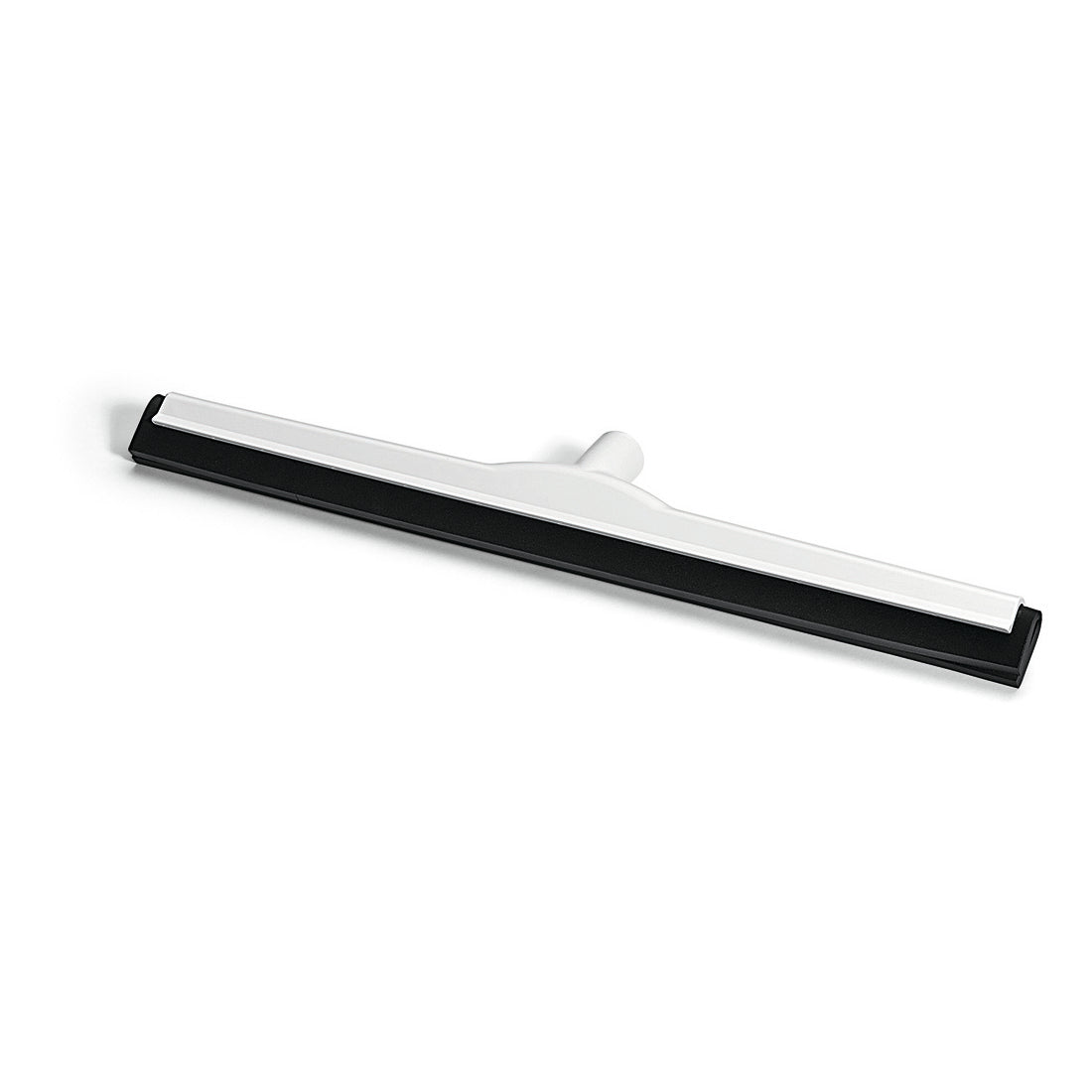 Le racloir à eau HACCP Nölle Profi Brush avec une construction renforcée de fibres noires et une lame en caoutchouc naturel dispose d'une fixation centrale pour le manche et est illustré sur un fond blanc. Marque : Nölle Profi Brush Bürsten- & Pinseltechnik e.K.