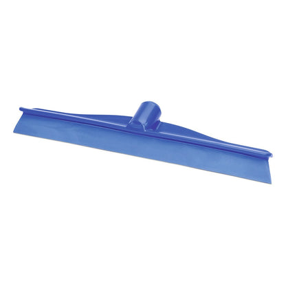 Le Nölle Profi Brush HACCP Raclette à eau Monobloc, 40 cm de Nölle Profi Brush Bürsten- & Pinseltechnik e.K., dispose d'un corps en plastique bleu avec une large lame plate et une douille centrale, idéal pour le nettoyage professionnel ; illustré sur un fond blanc.