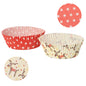 PAPSTAR GmbH 60 moules à cupcakes Ø 5 cm · 2,5 cm : Inclus des moules à cupcakes en rouge avec des étoiles blanches et en crème avec un renne bordé de rouge. Les motifs plats présentent tous deux des motifs festifs - idéal pour cuire des cupcakes ou des muffins.
