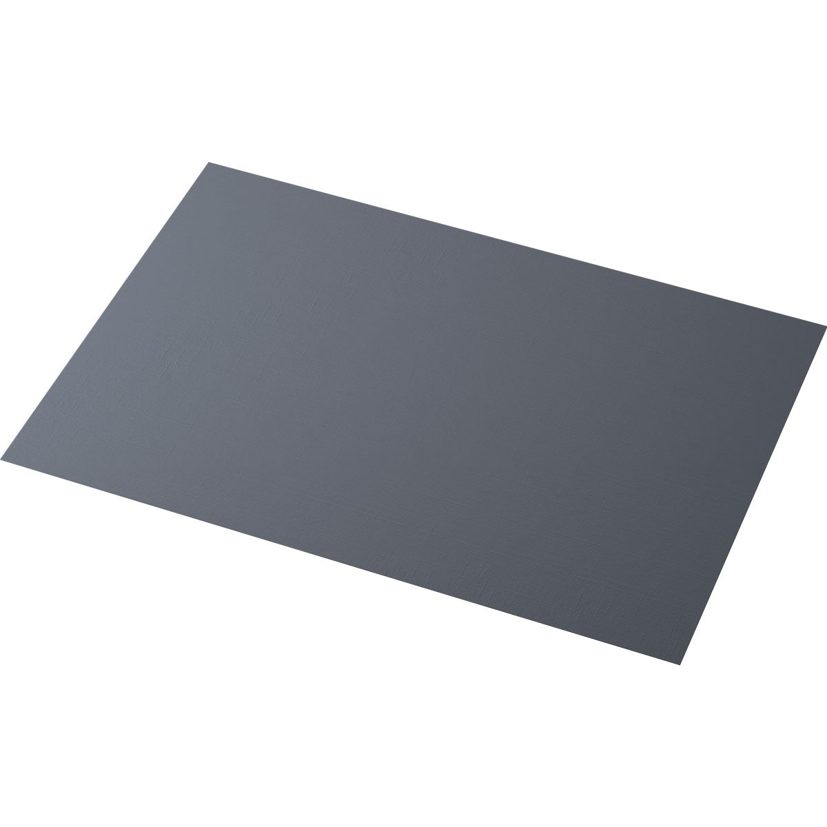 Un set de table Evolin plat et rectangulaire (30 x 43,5 cm) de la société Duni GmbH, de couleur grise, est présenté sur un fond blanc.