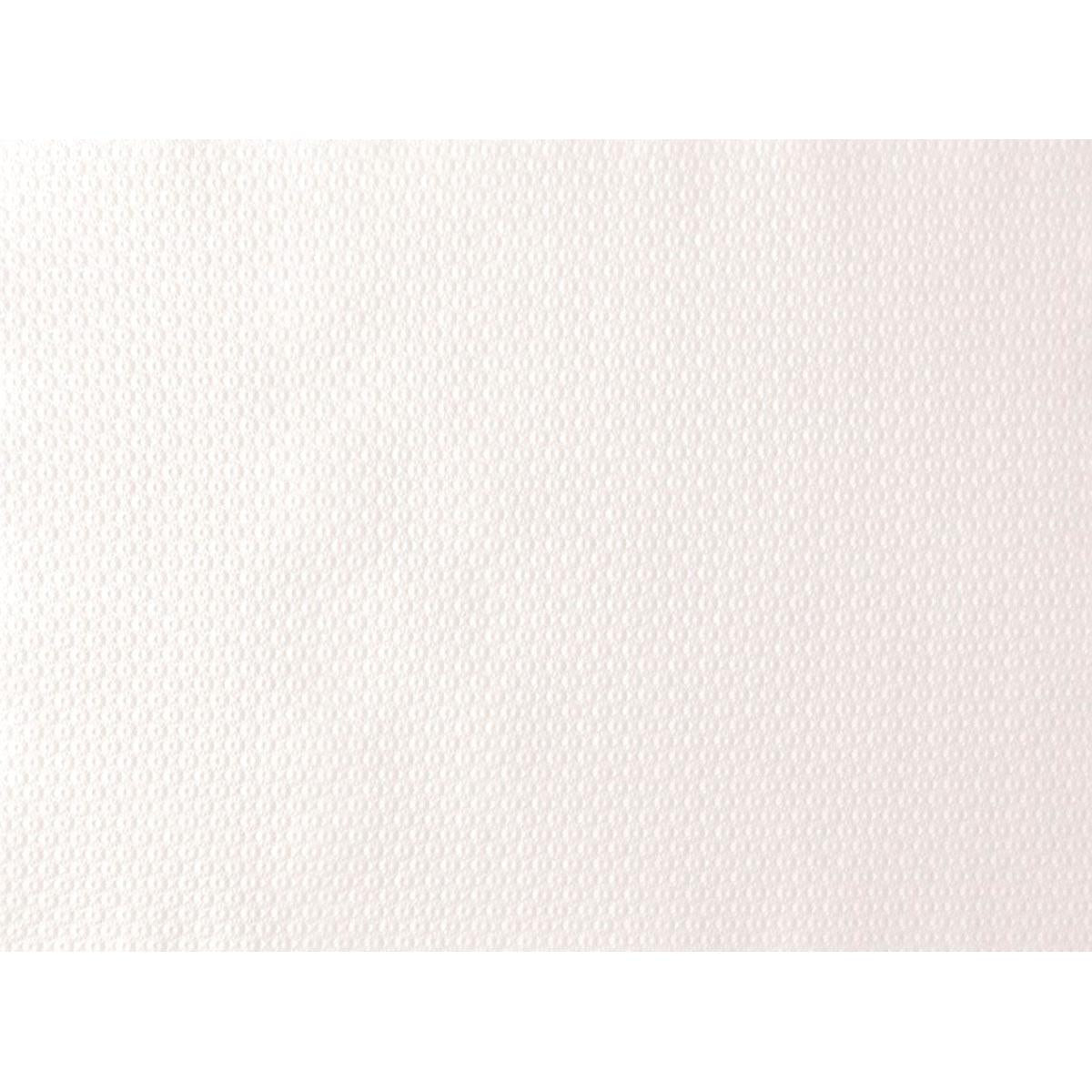 Un gros plan de la surface blanche et texturée des sets de table en papier Duni GmbH 30x40 cm (500 pièces), idéaux pour les fêtes et événements, avec un motif hexagonal discret et un éclairage uniforme, sans marques ou motifs visibles.