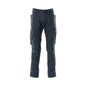 Pantalon avec poches genoux, pantalon extra léger, noir-bleu