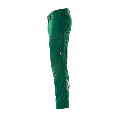 Pantalon avec poches genoux, pantalon extra léger, vert