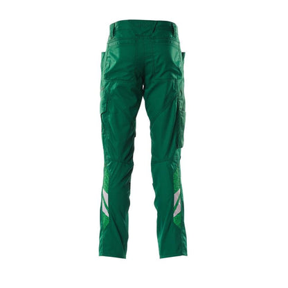 Pantalon avec poches genoux, pantalon extra léger, vert
