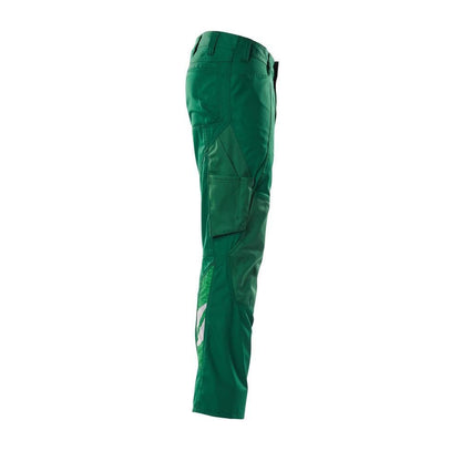 Pantalon avec poches genoux, pantalon extra léger, vert